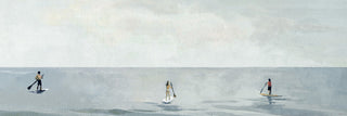 "Serene Paddle Boarding" Painting Print on Wrapped Canvas, 30"x10"