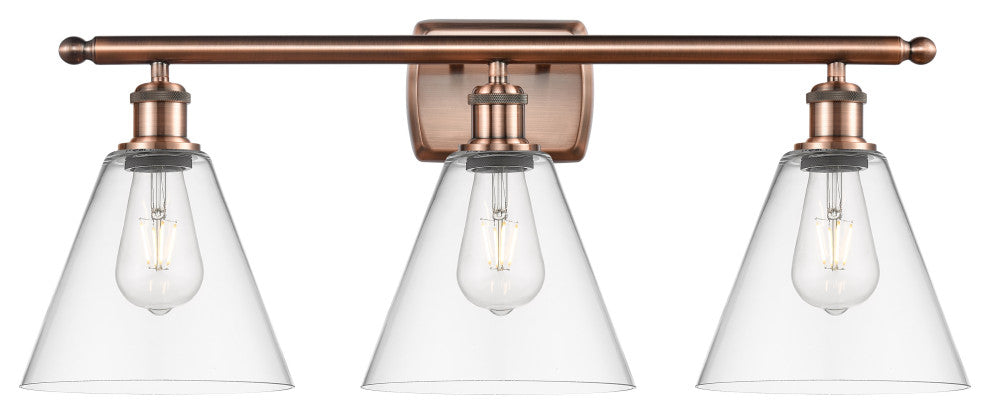 Innovations 516-3W-AC-GBC-82-LED 3 Light Bath Vanity Light, Antique Copper