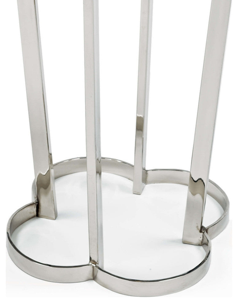 Clover Table, Polished Nickel