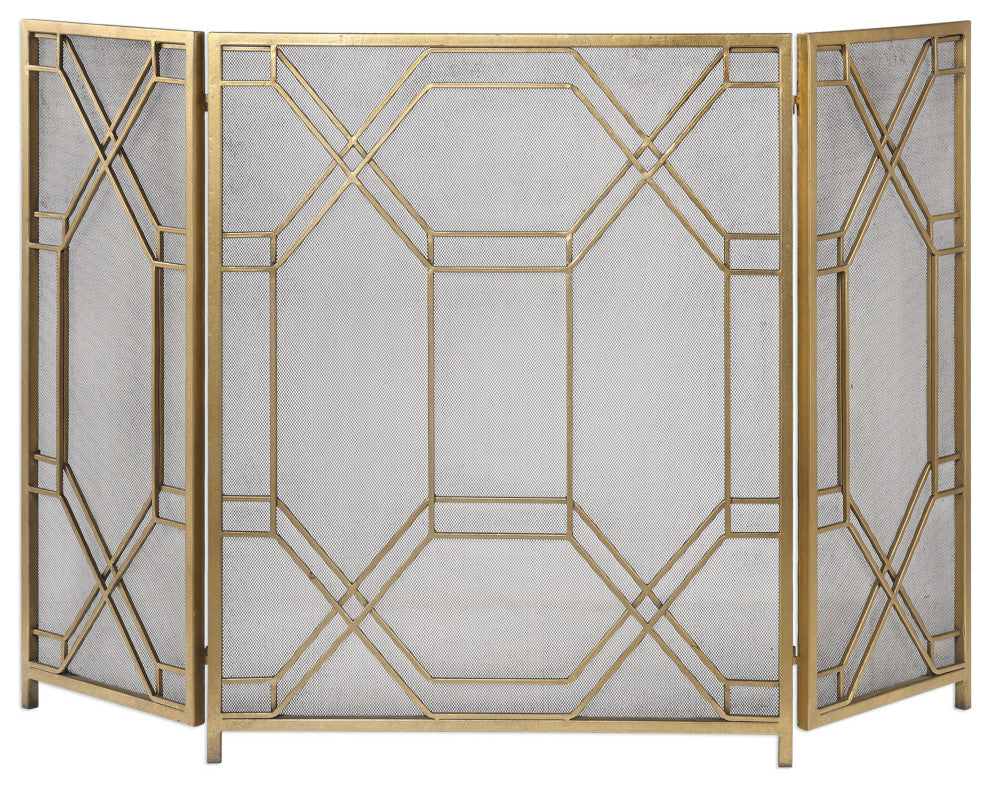 Uttermost Rosen Gold Fireplace Screen