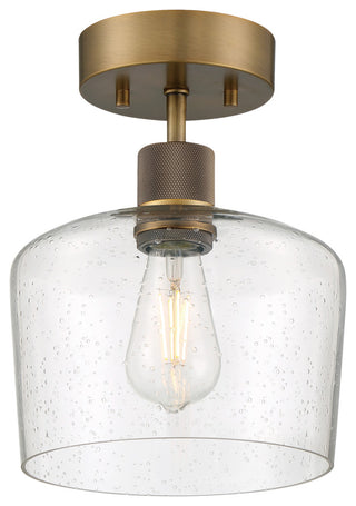 Access Lighting 63147LEDDLP/SDG Port Nine 9"W LED Semi-Flush - Antique Brushed