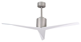 Eliza 56" Ceiling Fan, Brushed Nickel and White