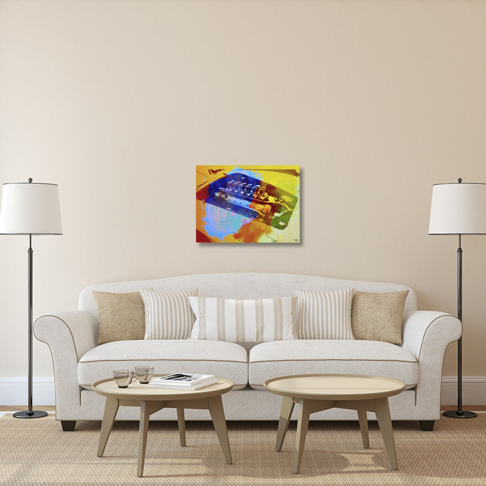 "Ferrari Engine Watercolor" Fine Art Print