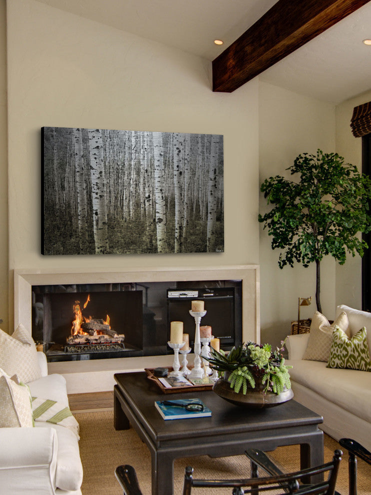 "Aspen Highlands" UV Ink Print on Brushed  Aluminum, 36"x24"