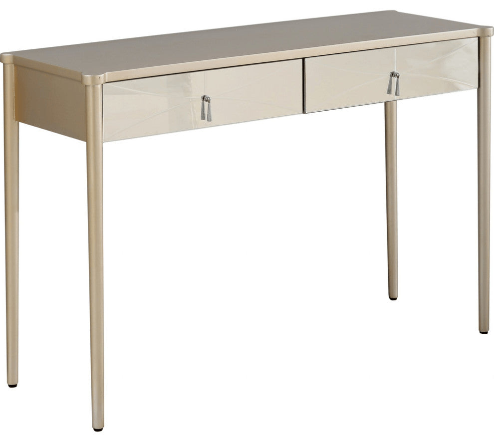 Champagne Finish Console Table