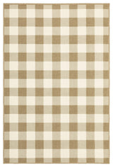 Oriental Weavers Marina Tan/ Ivory Geometric Indoor/Outdoor Rug 7'10" RND