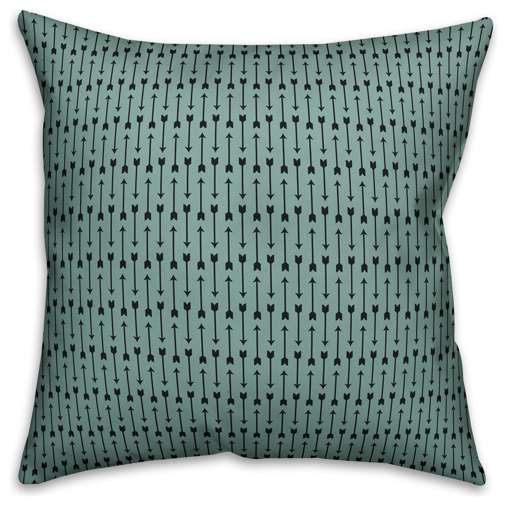 Blue Arrows Pattern Throw Pillow, 20"x20"