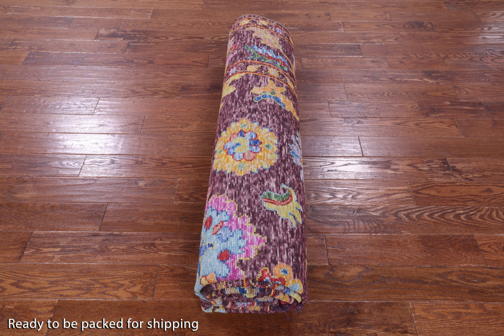 Handmade Turkish Oushak Wool Rug 9' 3" X 11' 11" - Q16077