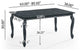 Bonview Fabric Upholstered Wood and Cane Expandable 7-Piece Dining Set, Gray/Black