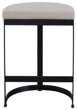Ivanna Black Iron Counter Stool