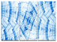 "Blue Fractal Flower Pattern Grid" Metal Wall Art, 3 Panels, 36"x28"