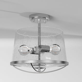 Darby Semi-Flush, Satin Platinum