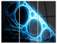 "Blue Metal Construction in Black" Digital Metal Wall Art, 3 Panels, 36"x28"