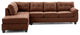 Gallant 111" W 2 Piece Microfiber L Shape Sectional Sofa, Chocolate