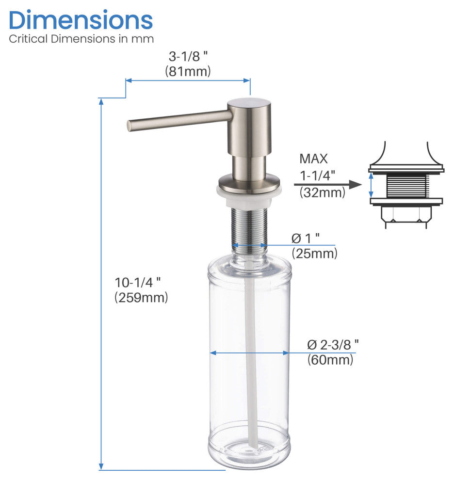 Bari-T Single Handle Pull Down Faucet, Brushed Nickel, With Soap Dispenser