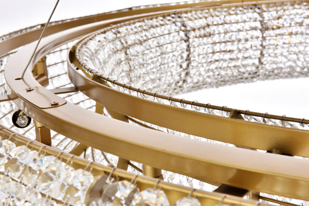 Elegant Lighting 2114G52/RC Paris 20 Light 52"W Crystal Ring - Chrome