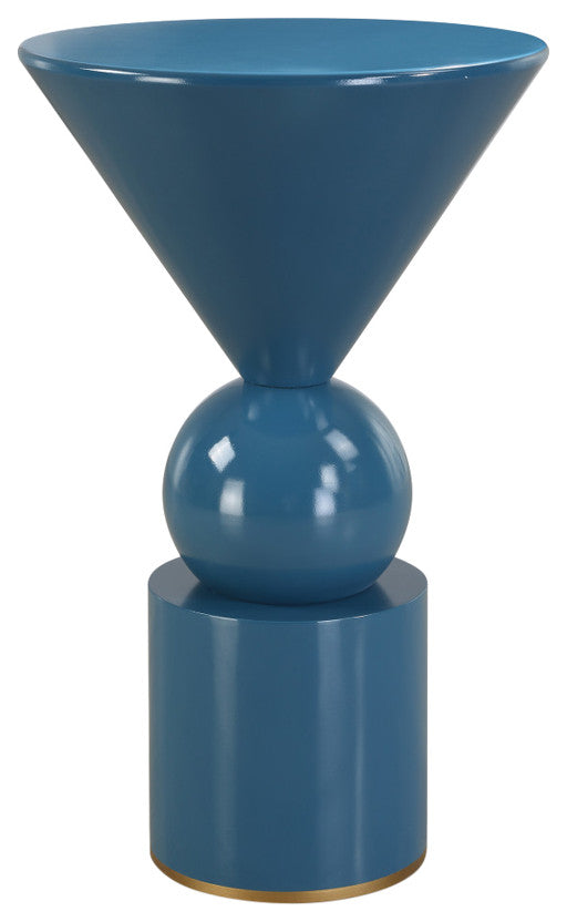 Uttermost Trig Blue Accent Table