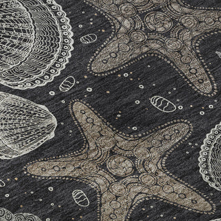 Addison Premium Washable Mayfield AMF183 Black 3' x 5' Rug
