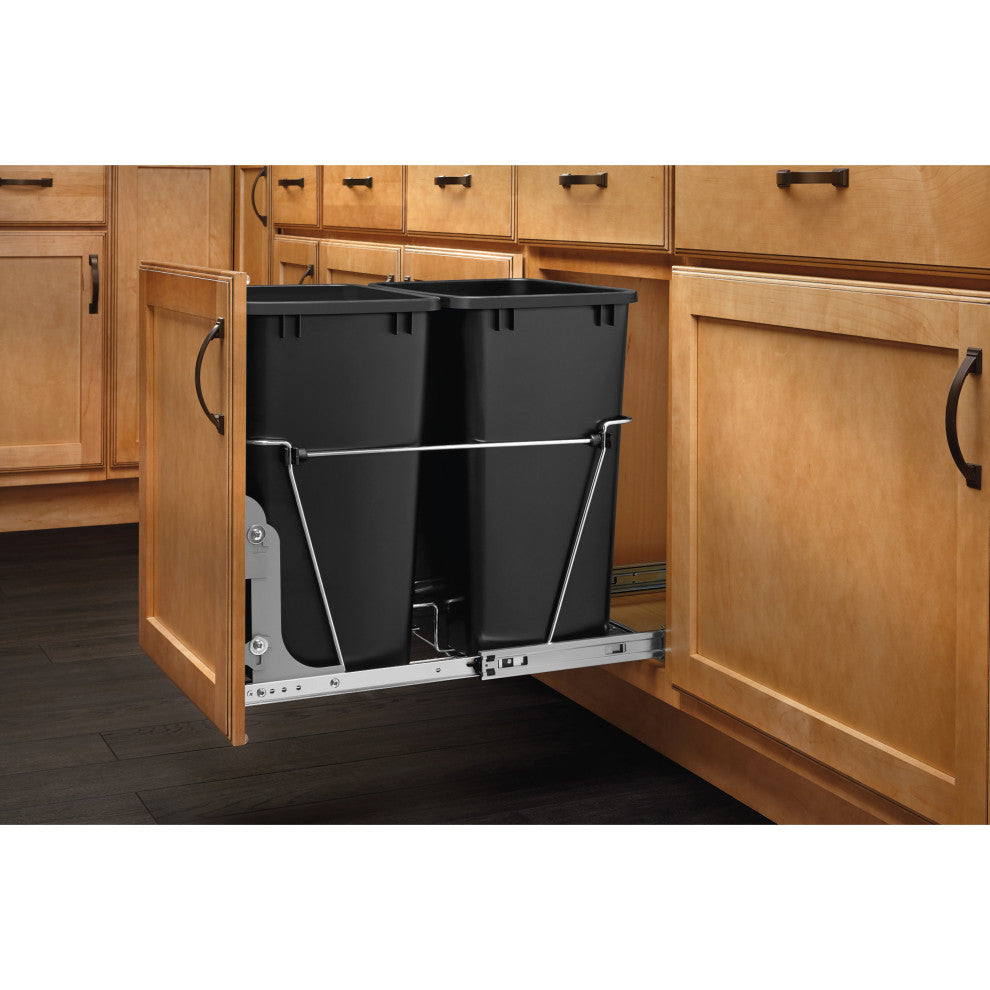 Adjustable Door Mount Bracket for Rev-A-Shelf Waste Containers and Organizers