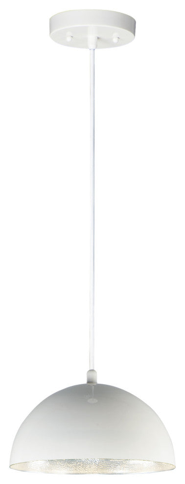 ET2 E24902 Hemisphere 14"W LED Pendant - Gloss Black / Aluminum