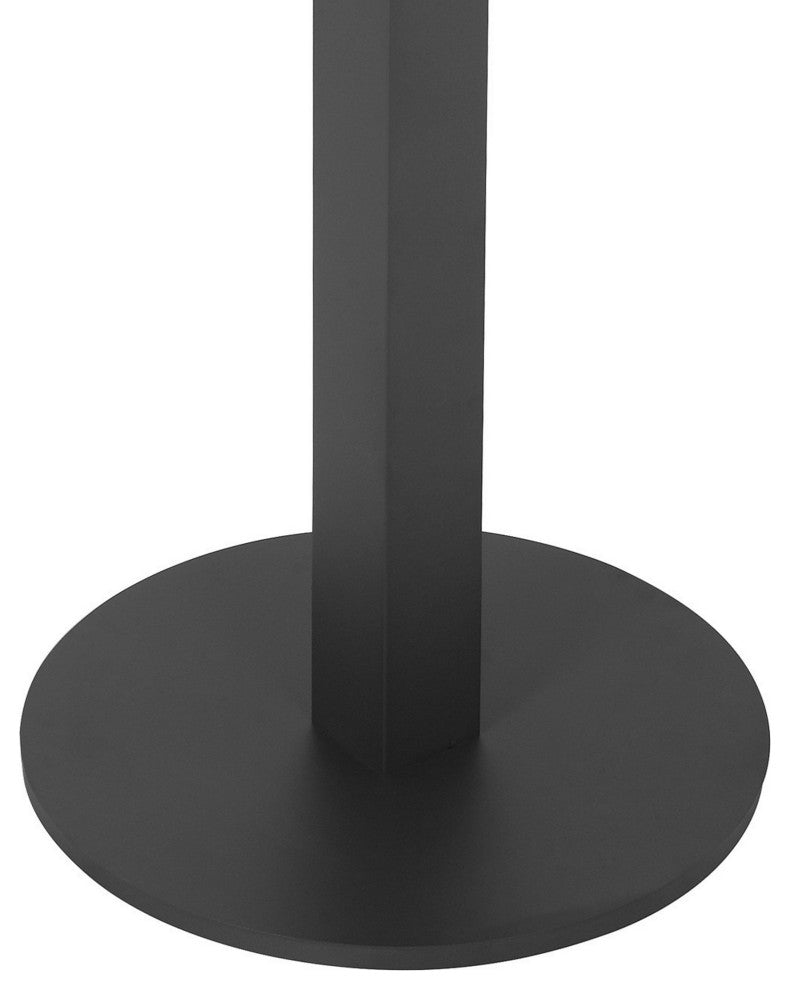 Benzara BM287741 Keli 43" Outdoor Bar Table, Smooth Gray Aluminum