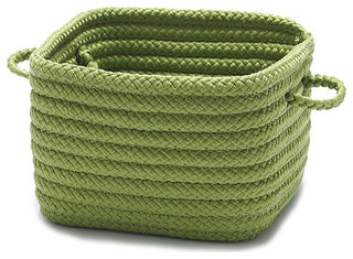 Colonial Mills Basket Simply Home Shelf Storage Bright Green Square