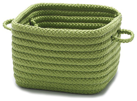 Colonial Mills Basket Simply Home Shelf Storage Bright Green Square