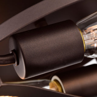 Chloe Lighting Ironclad Industrial 2-Light Oil Rubbed Bronze Ceiling Flush Mount