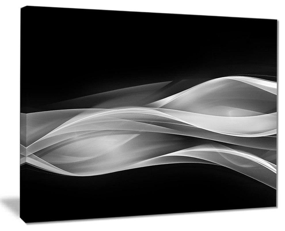 "Glittering Silver Pattern" Abstract Digital Art Canvas Print