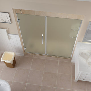 Belmore GS 69.25"-70.25"x72" Frameless Hinged Shower Door