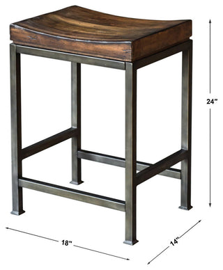 Uttermost Beck Wood Counter Stool
