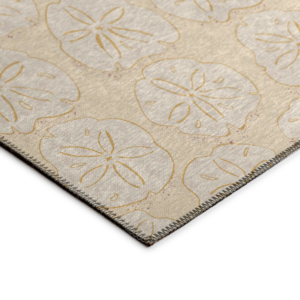 Indoor/Outdoor Seabreeze SZ10 Ivory Machine Washable 9' x 12' Rug