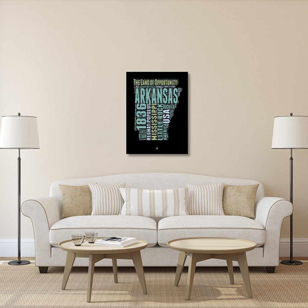 "Arkansas Word Cloud 1" Fine Art Print