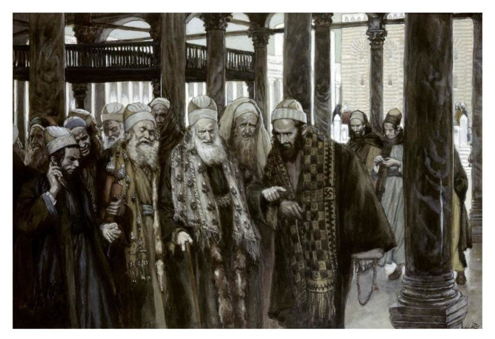 "Chief Priests Take Counsel Together" Paper Print by James Tissot, 32"x22"