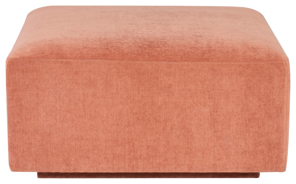 Lilou Nectarine Fabric Modular Sofa Ottoman