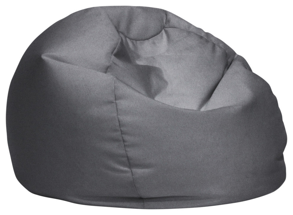 Sorra Home Charcoal Indoor/Outdoor Bean Bag Chair for All Ages