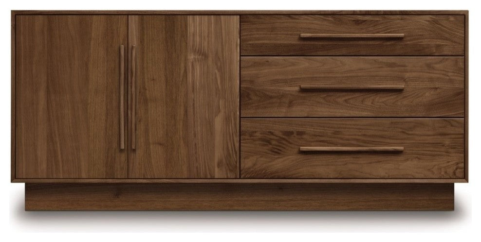 Copeland Moduluxe 29" 3 Drawer Right, 2 Door Left Dresser, Cognac Cherry
