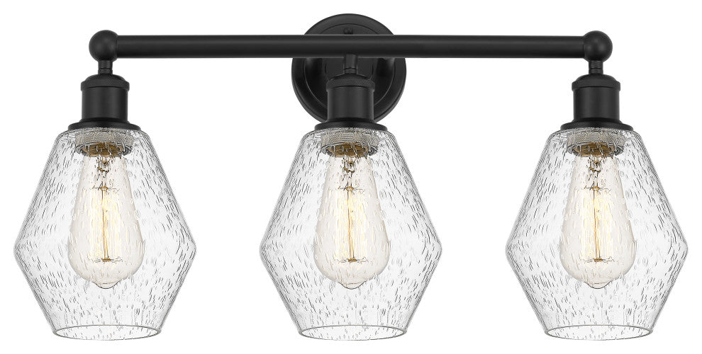 Innovations 616-3W-BK-G654-6 Cindyrella 3 Light Bath Vanity Light, Matte Black