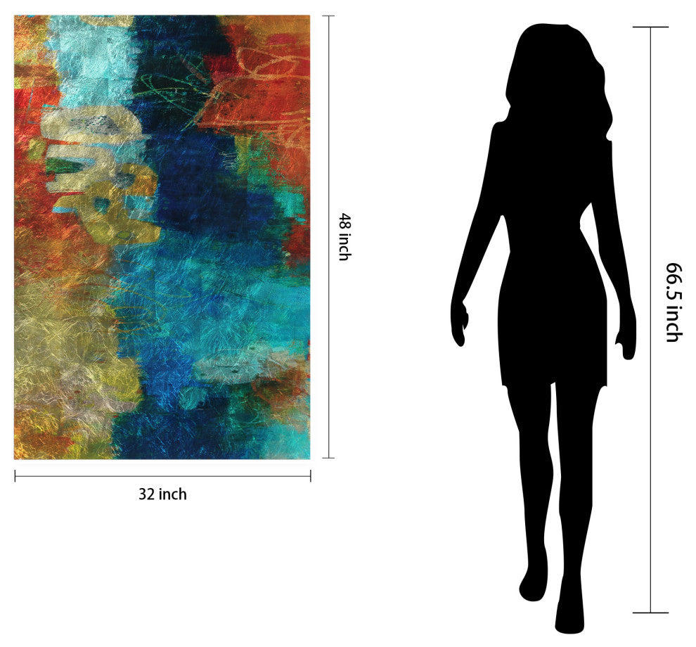 "Elysium V" Abstract Wall Art Reverse Printed Tempered Glass With Silver Leaf