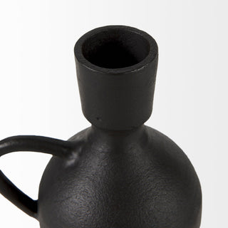 Cyrus 5.1Lx3.9Wx7.5H Black Spherical Vase With Flute Decorative Object