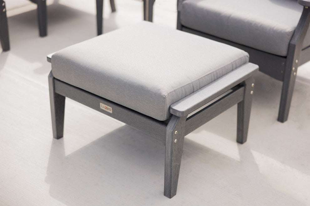 Aspen Ottoman, Cushion, Gray