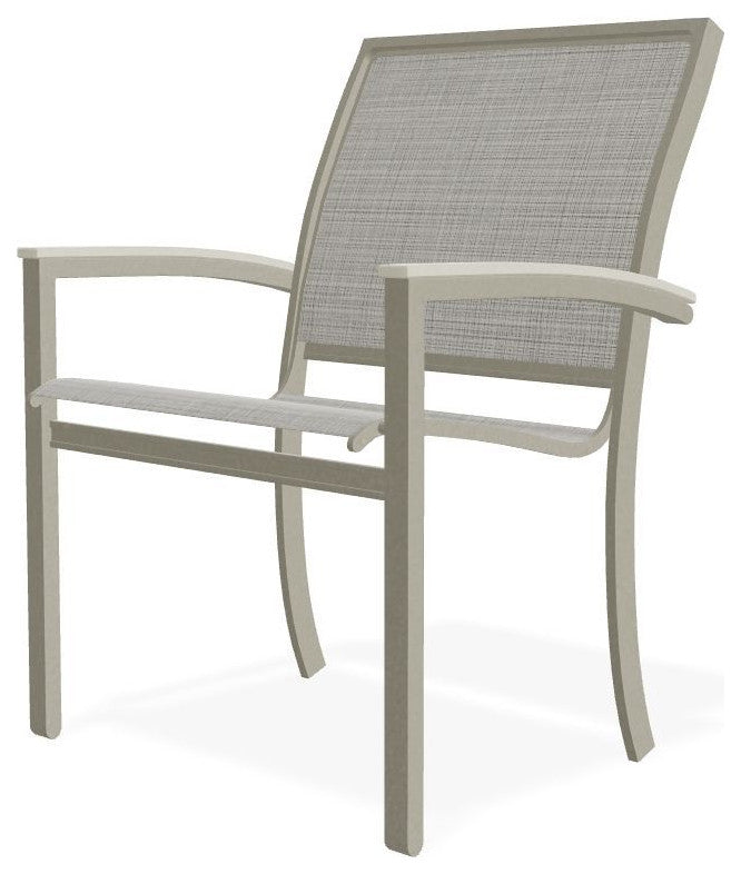 Bazza Sling Stackable Outdoor Dining Chair, Deacon/Storm