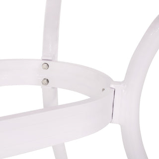 Veronica Traditional Outdoor Aluminum Rectangular Dining Table, White