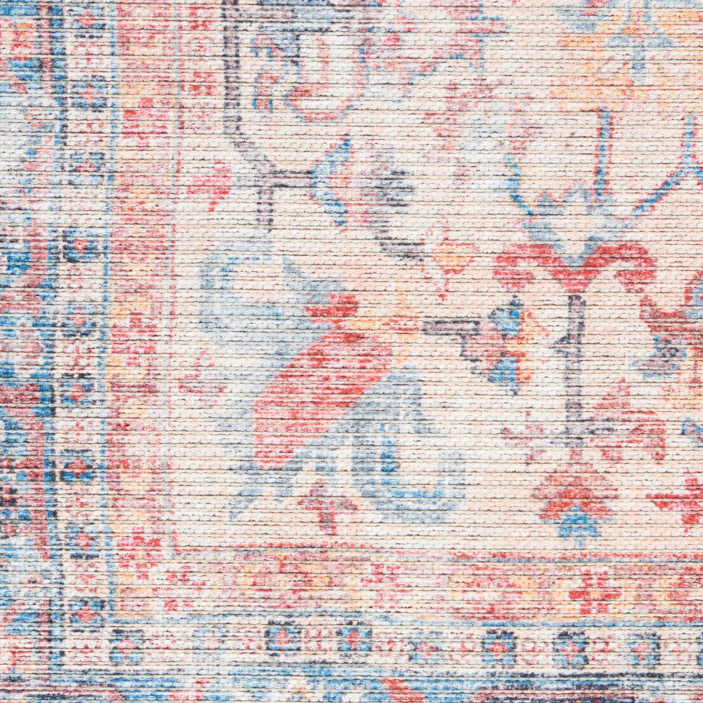 Nicole Curtis Nc Series 1 5' x 7' Blue/Multicolor Machine Washable Area Rugs