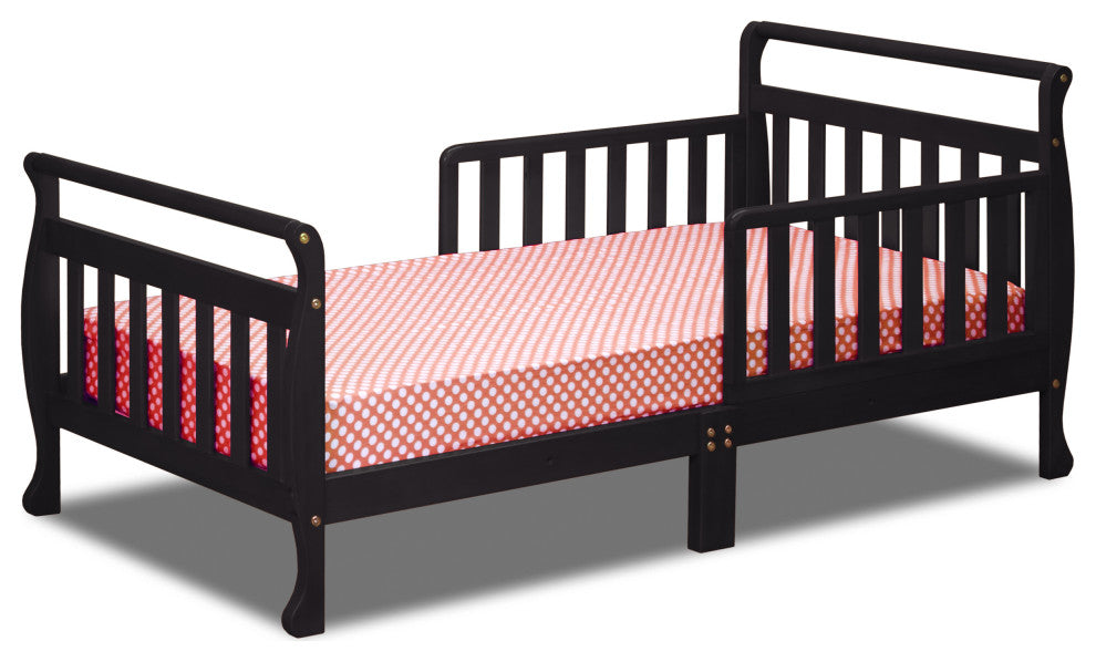 Baby Mile Bailey Sleigh Toddler Bed, Black