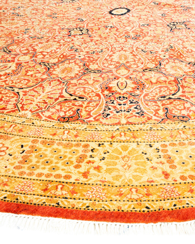Mogul, One-of-a-Kind Hand-Knotted Area Rug Orange, 8'' 1" x 8'' 1"