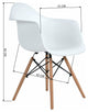 Eiffel Style Lounge Chairs Kitchen Chairs Set of 4 Arms Dining Chair