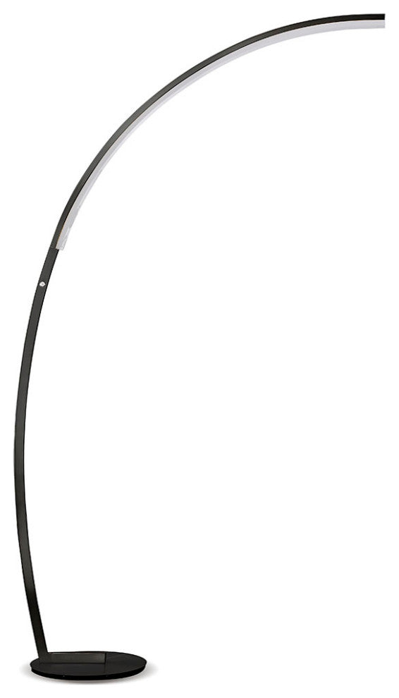 Launch Dimmable LED Linear Arch Floor Lamp, Black