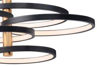 ET2 E24327 Hoopla 38"W Pendant - Black / Gold