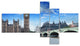 Houses of Parliament and Westminster Bridge, Canvas Art Print, 60"x32", 5 panels